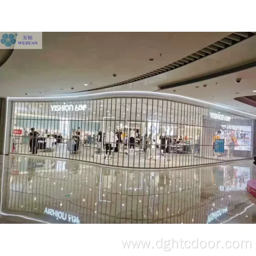 Antitheft Transparent Aluminum Polycarbonate Folding Door